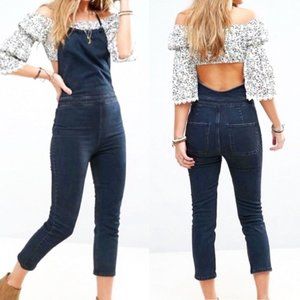 Free People Hearts On Fire halter neck denim jumpsuit 4
